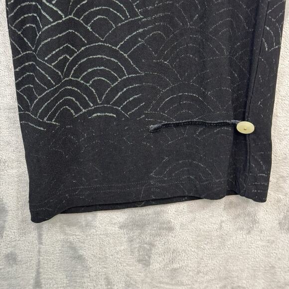 JG's Mad Lab Pants Womens Medium Black Painted Geometric Langenlook Artsy Button - Picture 9 of 13